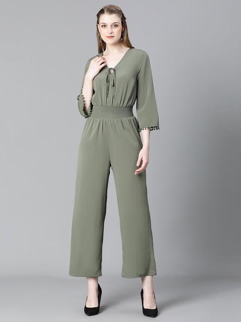 oxolloxo sage green maxi jumpsuit