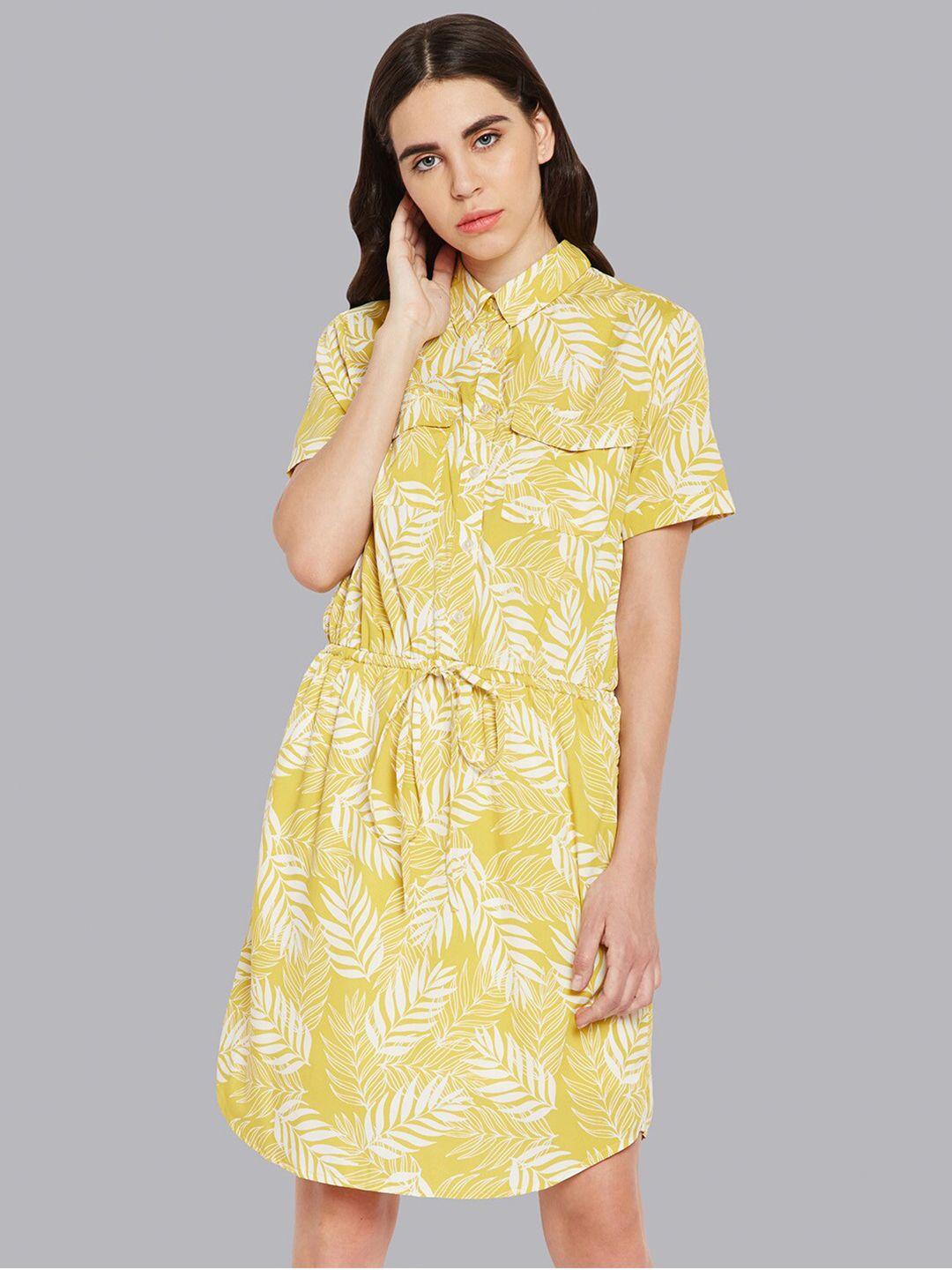 oxolloxo tropical printed shirt dress