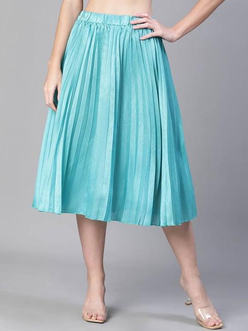 oxolloxo turquoise midi skirt