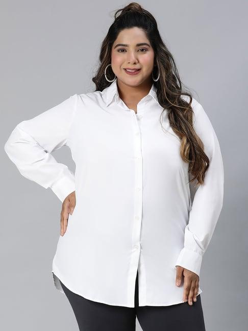 oxolloxo white cotton relaxed fit shirt