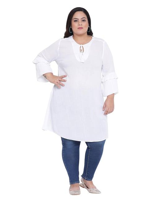 oxolloxo white curves serenity root stylized tunic