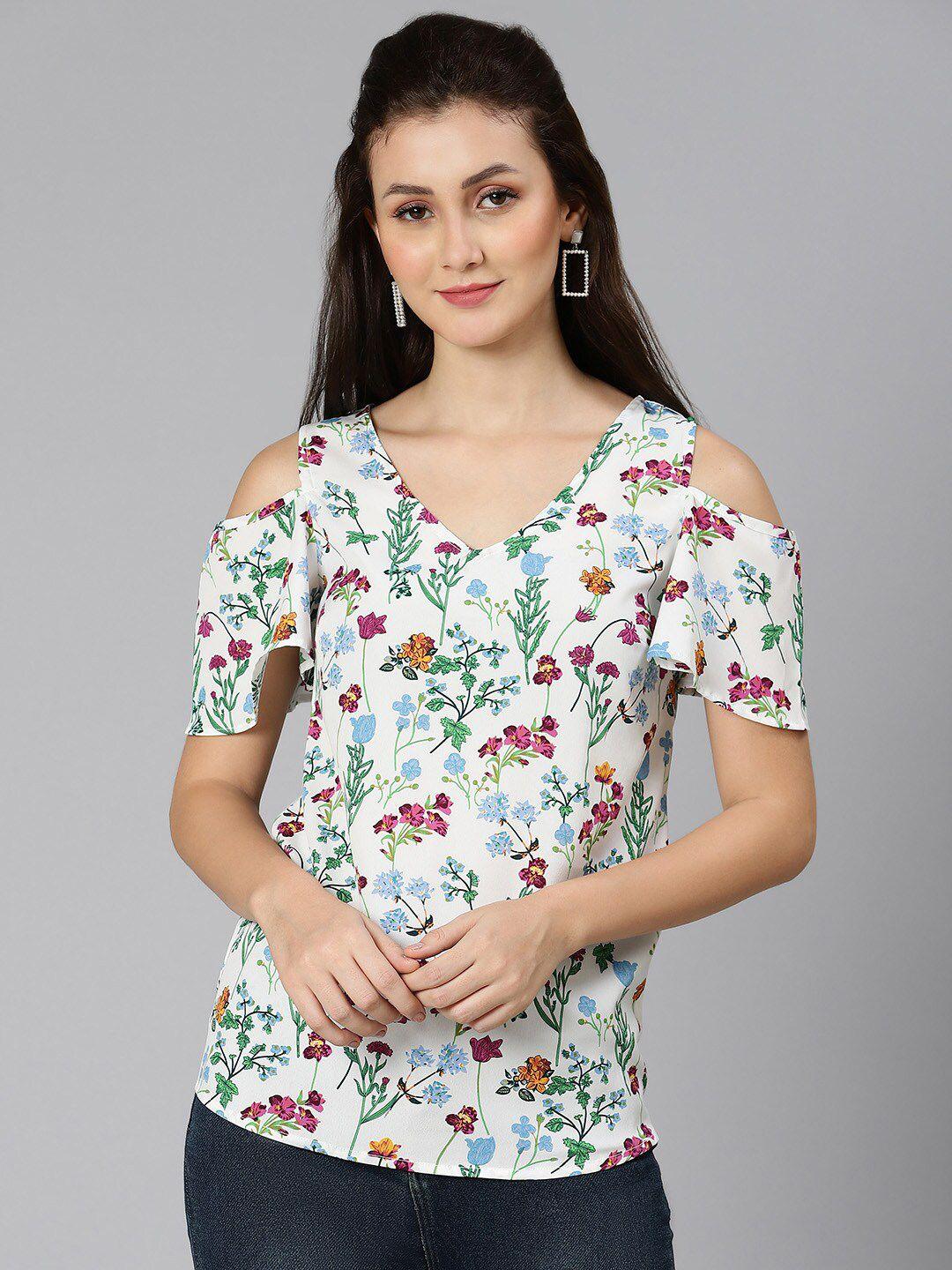 oxolloxo white floral print top