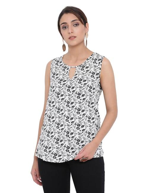 oxolloxo white floral ronda top