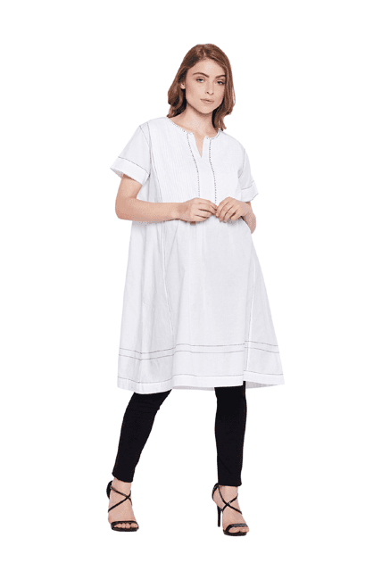 oxolloxo white regular fit tunic