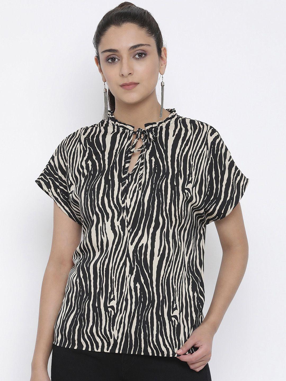 oxolloxo women black animal print top