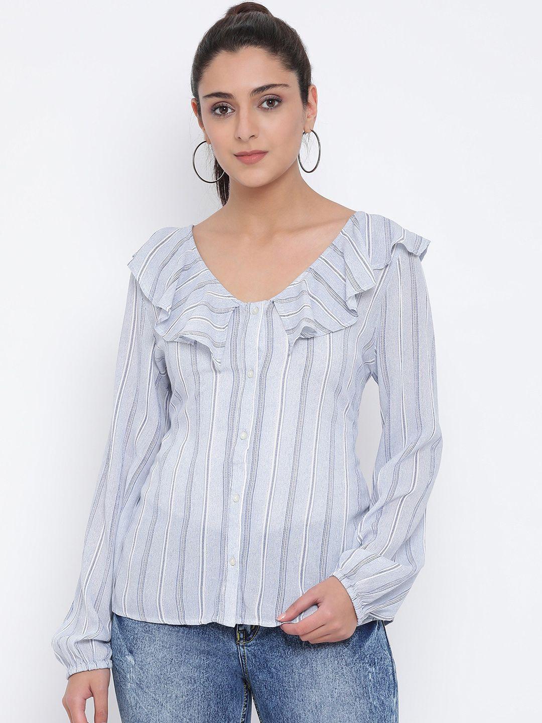 oxolloxo women blue striped top