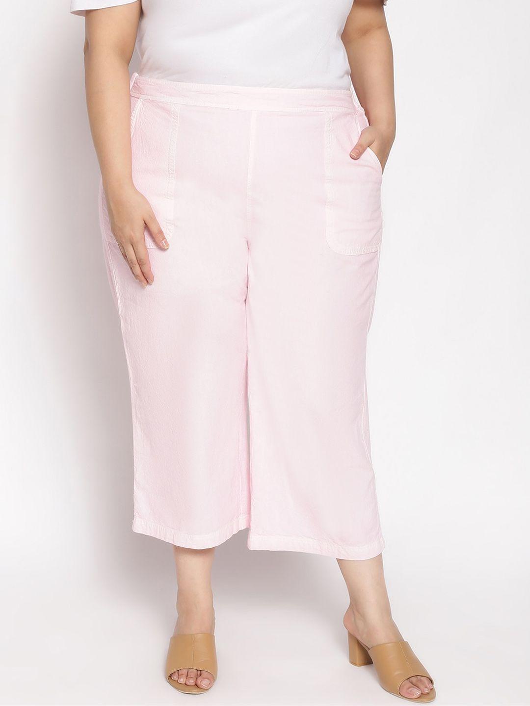 oxolloxo women pink culottes trousers