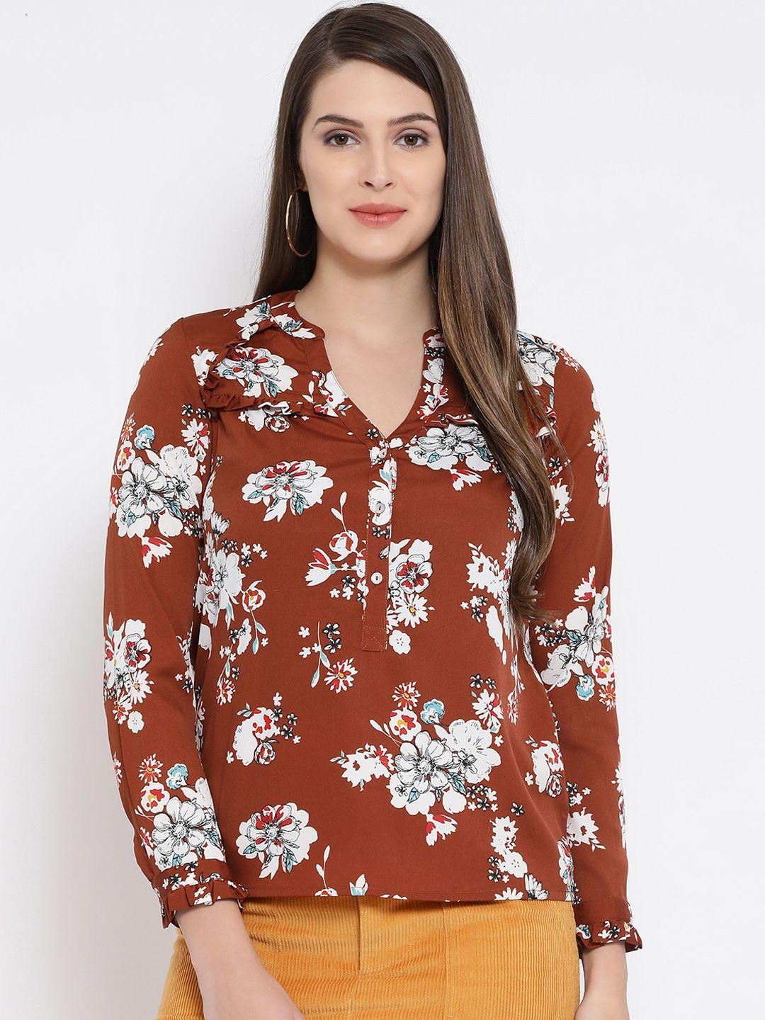 oxolloxo women rust printed top