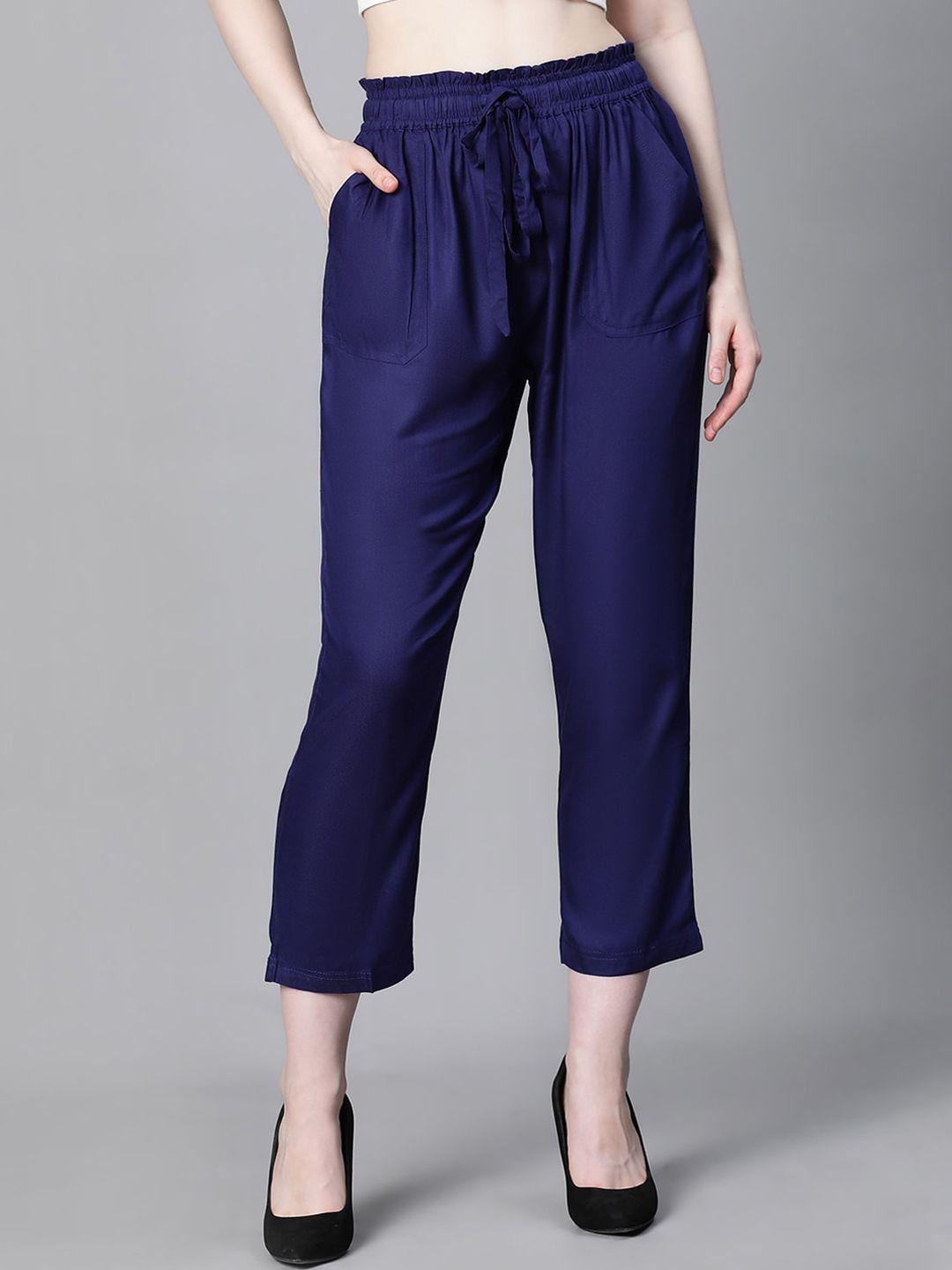 oxolloxo women tailored tapered fit easy wash trousers