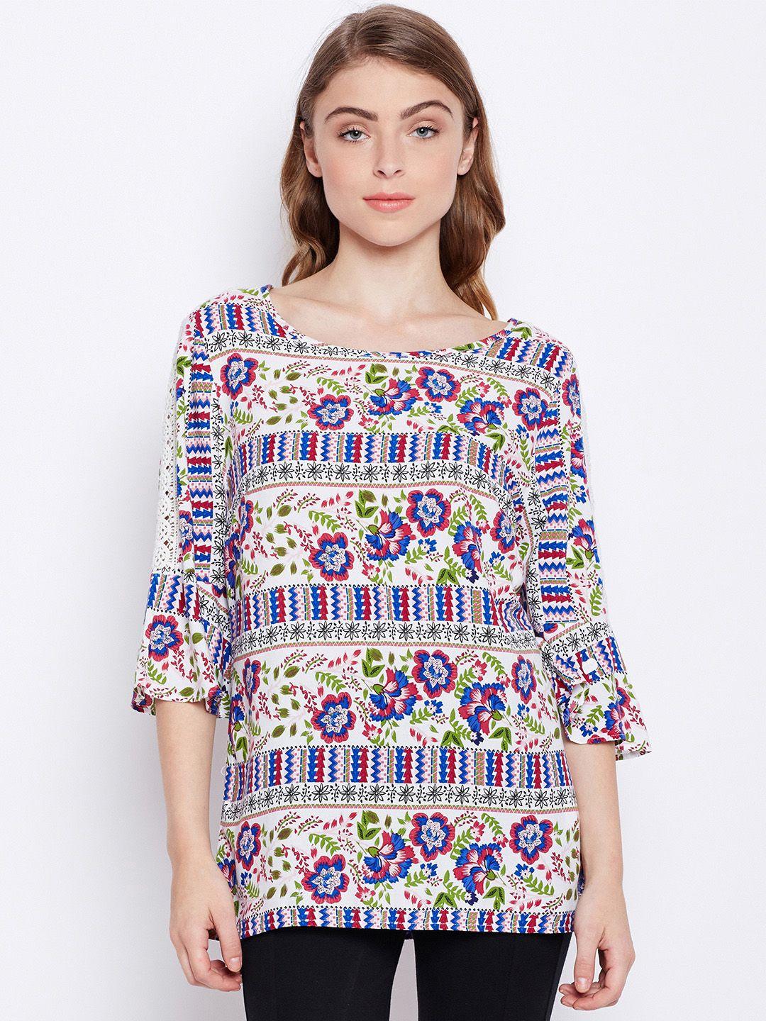 oxolloxo women white printed top