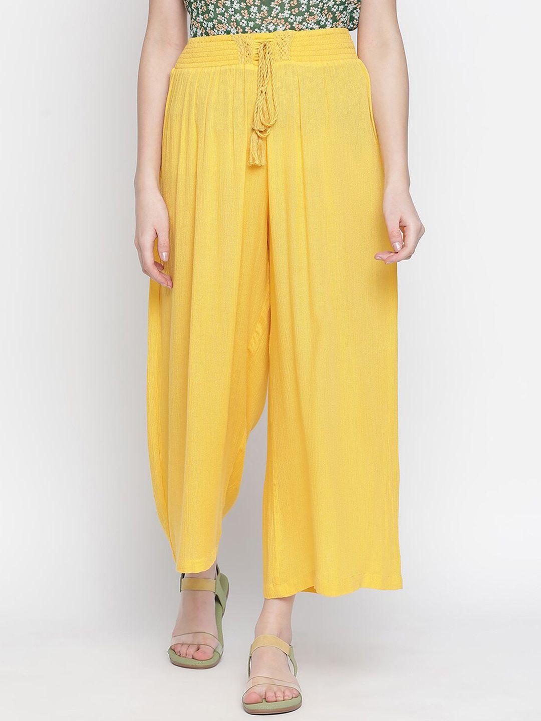 oxolloxo women yellow trousers