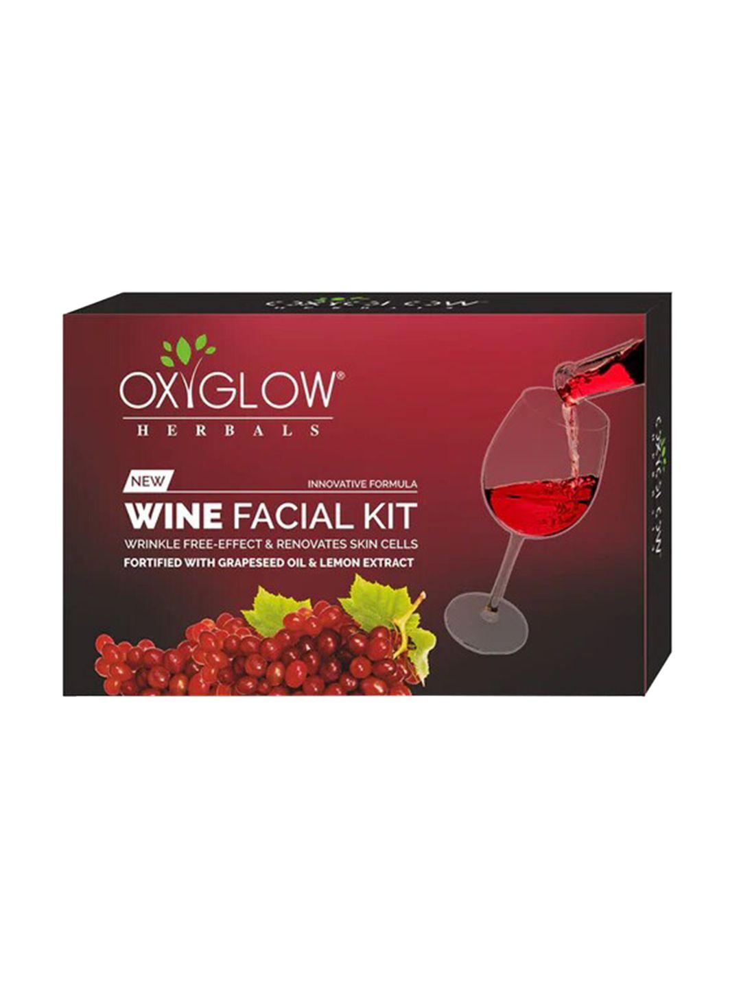 oxyglow wine facial kit with grapeseed oil & lemon extract - 260 g