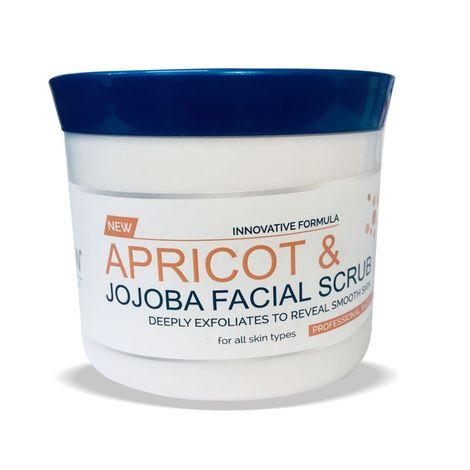 oxyglow herbals apricot & jojoba facial scrub, 200g, deep clean & glow
