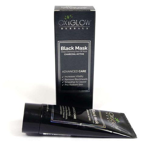 oxyglow herbals black mask, 50ml,draws out dirt,oil, remove blackheads