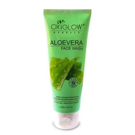 oxyglow herbals herbals aloevera face wash,100g,hydrates,soothes,cools