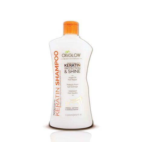 oxyglow herbals keratin shampoo, 500 ml, repairs dry & damaged hair