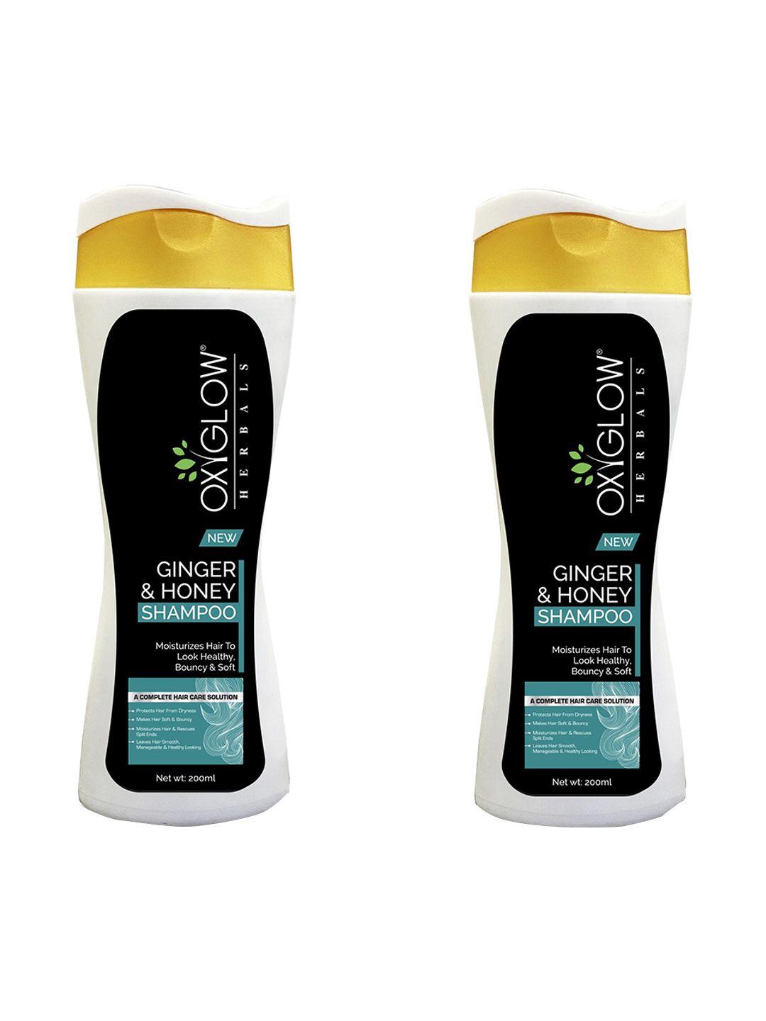 oxyglow herbals set of 2 ginger & honey shampoo 200 ml each