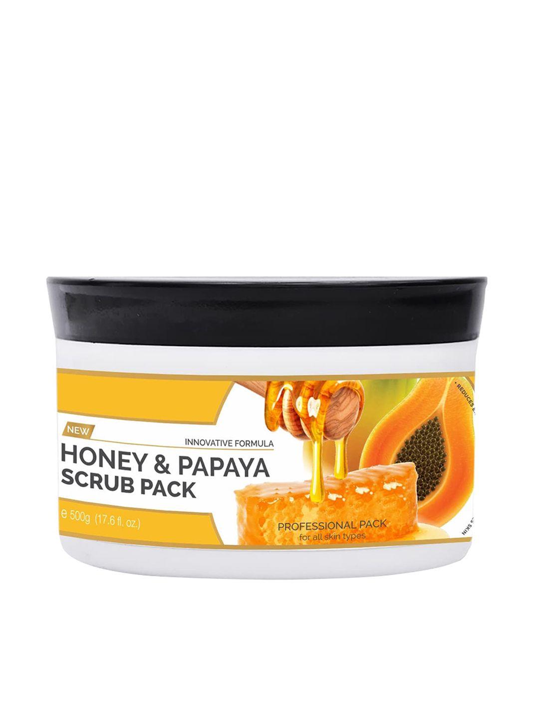 oxyglow honey & papaya enzymes scrub pack with vitamin e - 500g