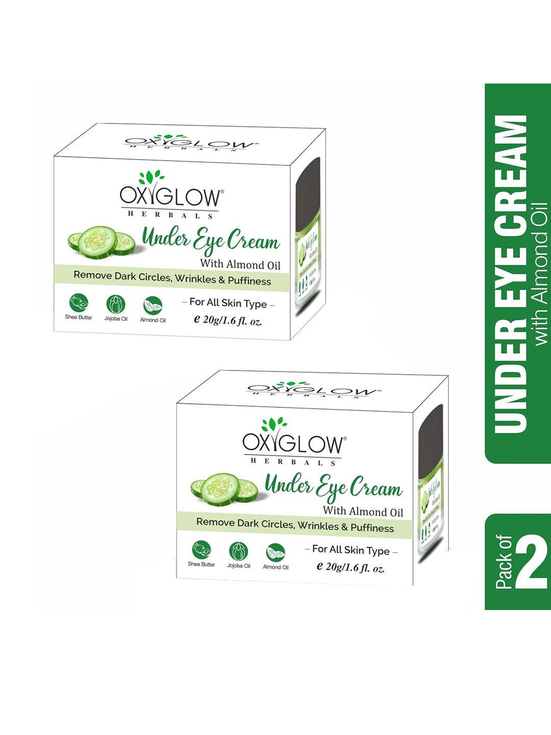 oxyglow pack of 2 almond oil eye cream 20g each