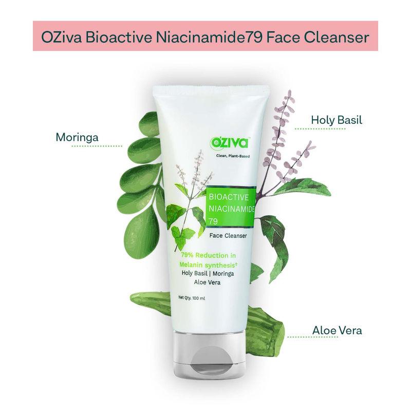 oziva bioactive niacinamide 79 face cleanser for acne and spot correction