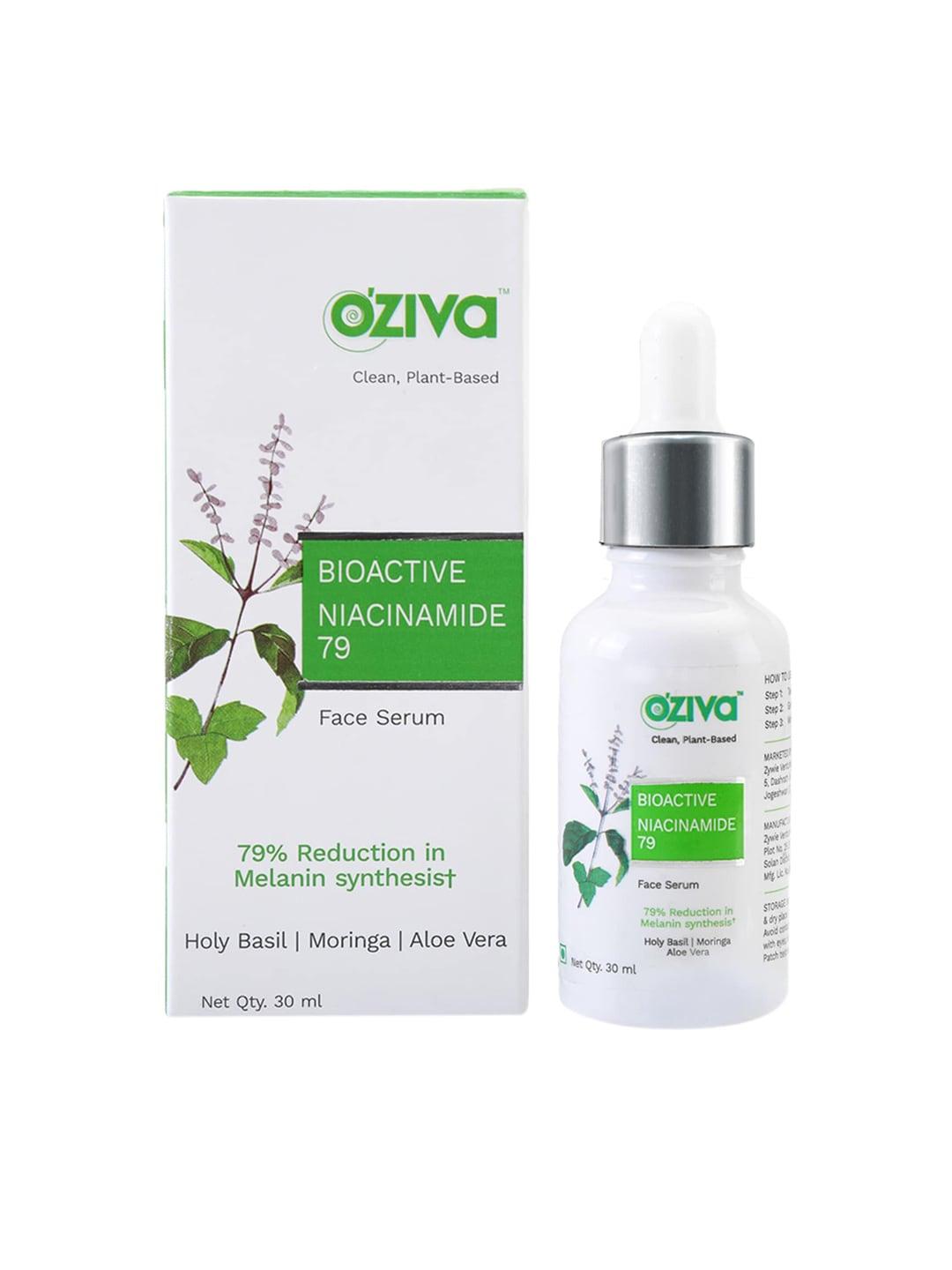 oziva bioactive niacinamide 79 face serum for acne & dark spots with aloe vera - 30 ml