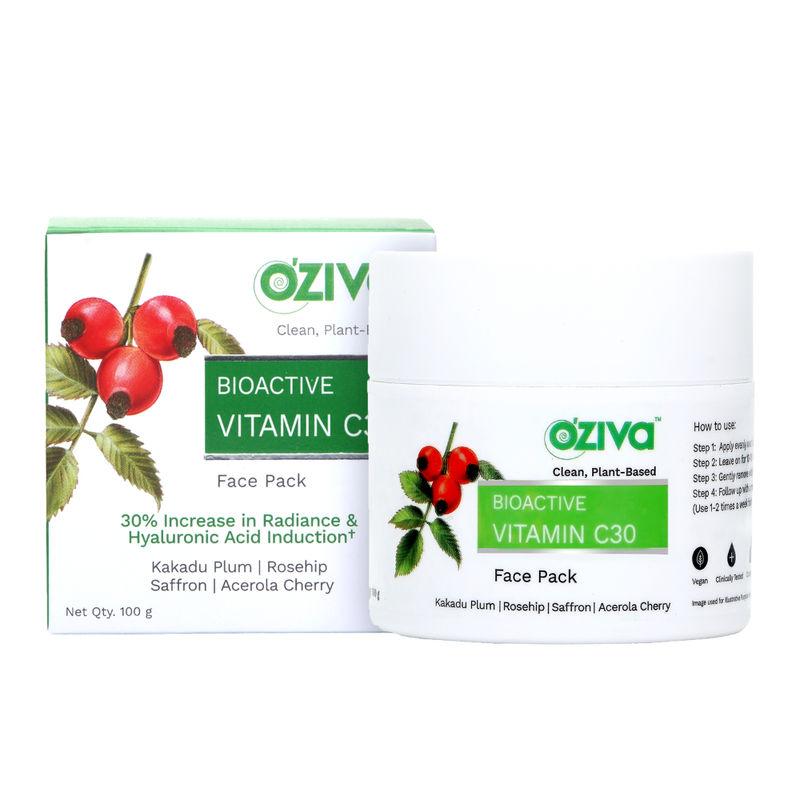 oziva bioactive vitamin c 30 face pack with hyaluronic acid