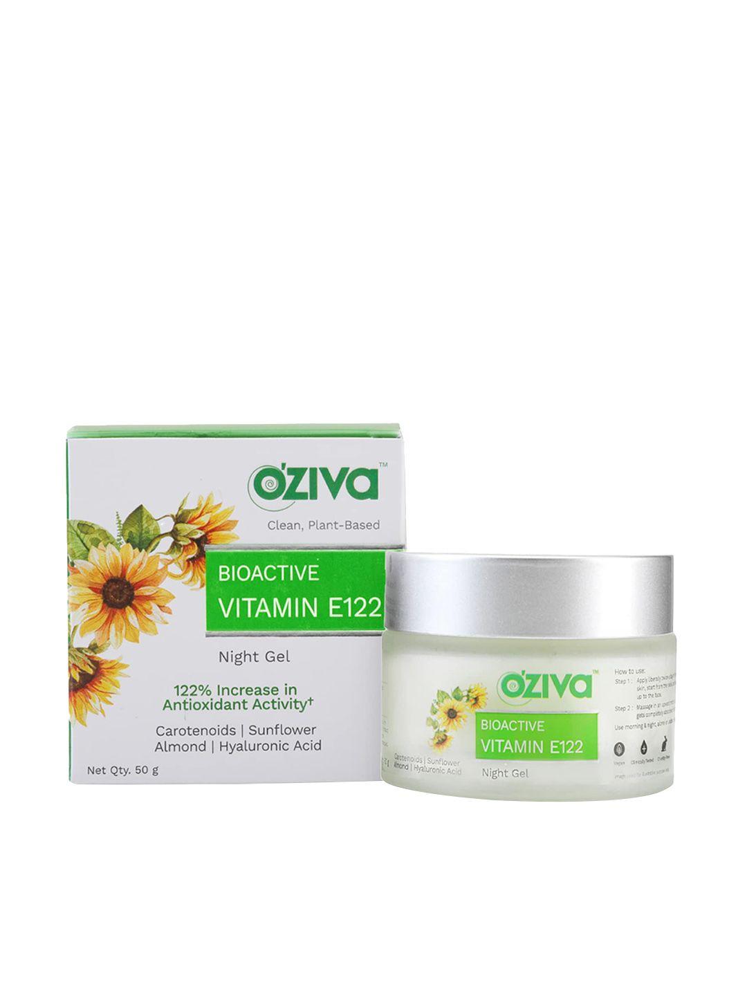 oziva bioactive vitamin e122 night gel for wrinkle reduction with almond & ha - 50 g