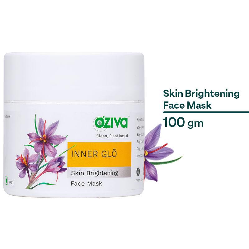 oziva inner glo skin-brightening face mask (with saffron,turmeric) for spot reduction & radiance