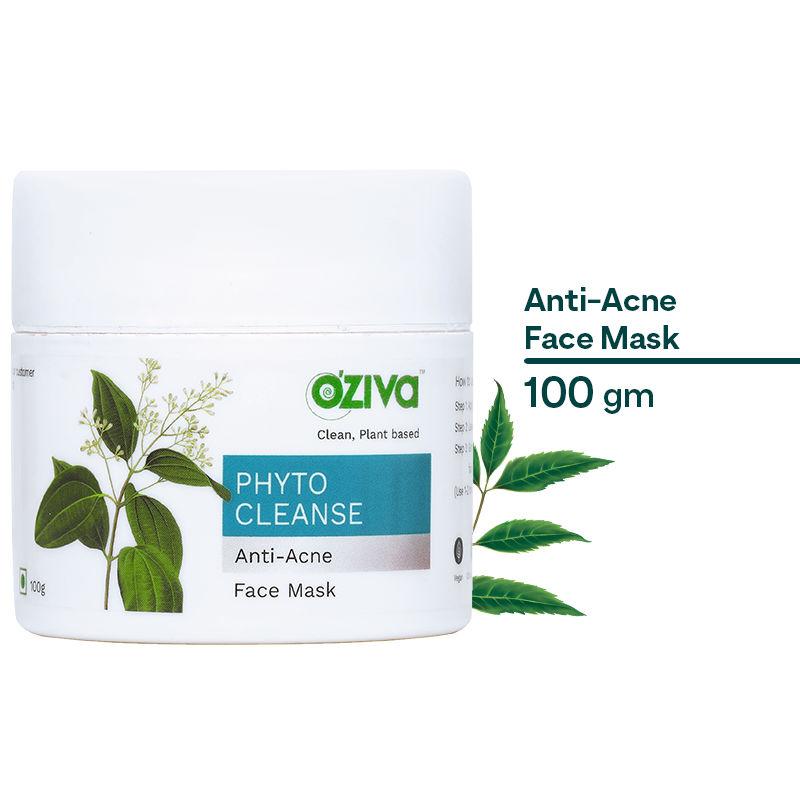 oziva phyto cleanse anti-acne face mask (with neem & aloe vera)for blackhead and whitehead reduction