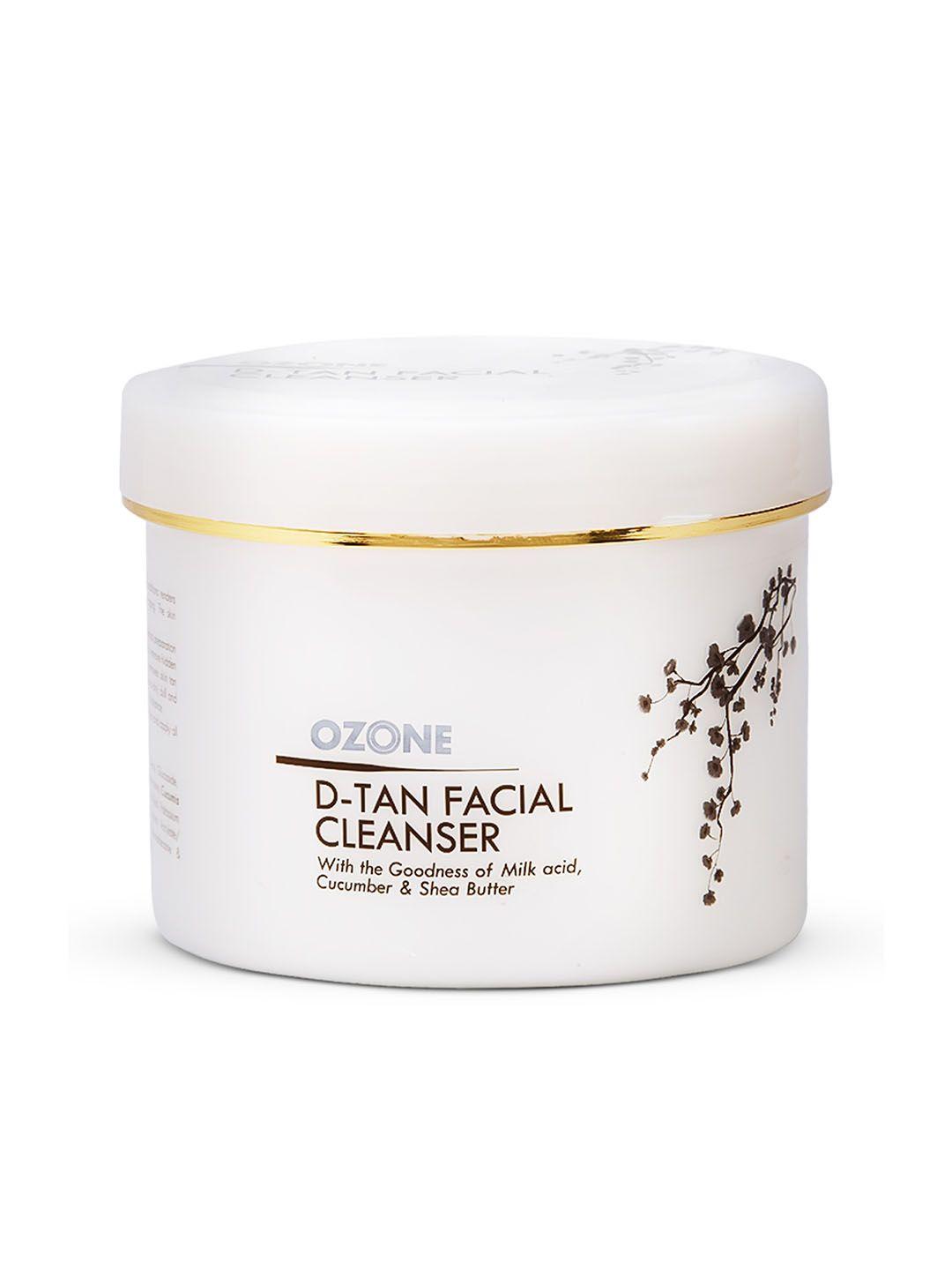 ozone d-tan facial cleanser with milk acid & shea butter for pigmentation - 500g