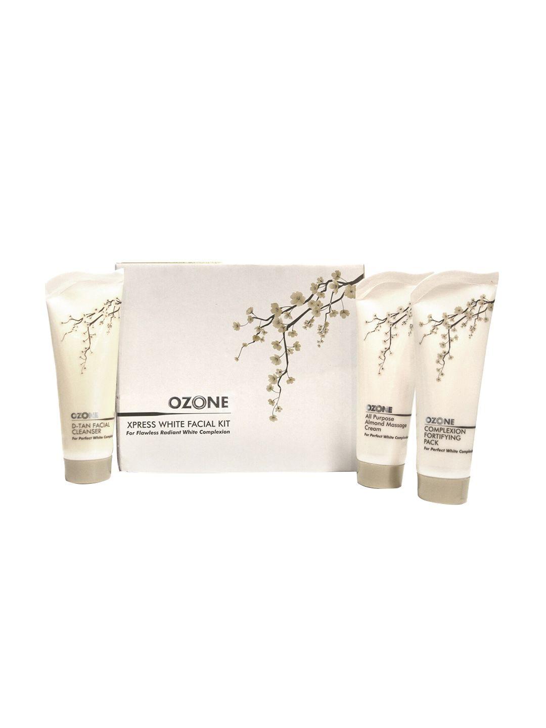 ozone xpress white facial kit - cleanser & cream - 100ml each & pack - 100g