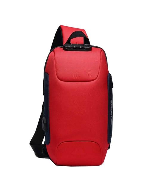 ozuko 9 ltrs red medium backpack