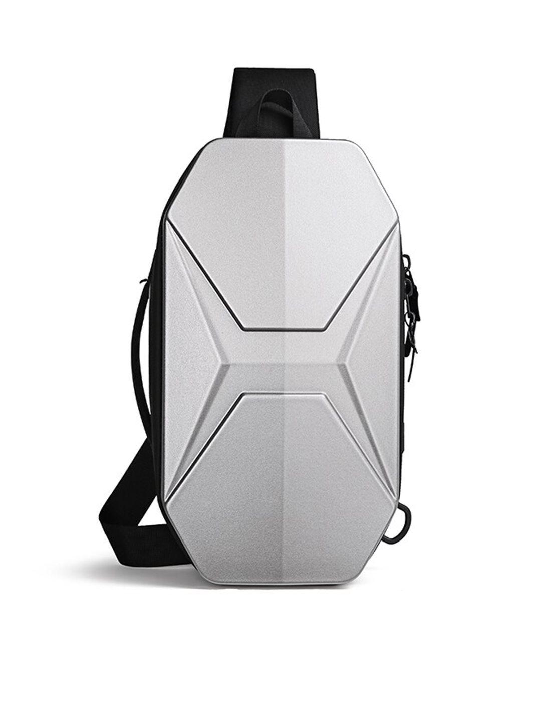 ozuko silver-toned & black soft case backpack