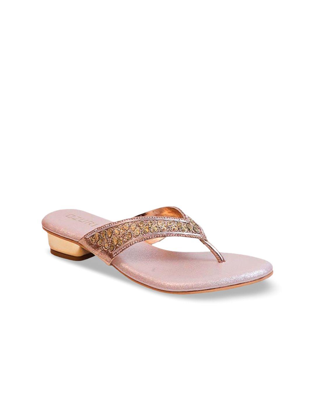 ozuri embellished open toe block heels