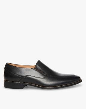p-garden panelled slip-on square-toe loafers
