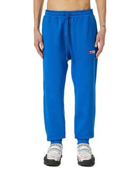 p-tary-div brand print flat-front jogger pants with insert pockets