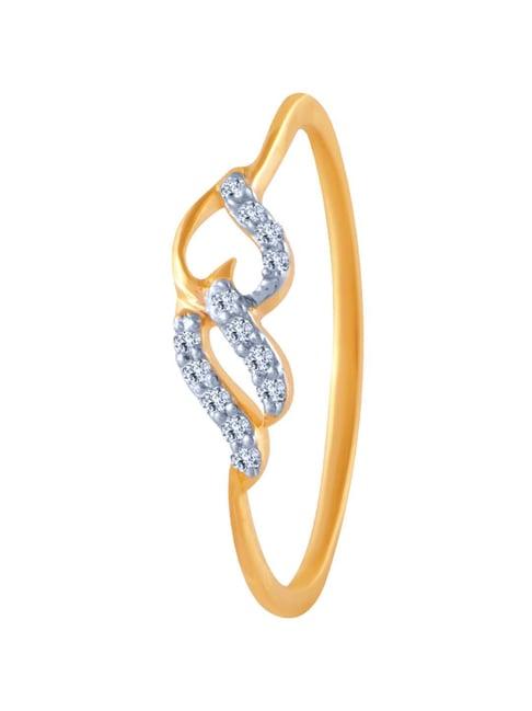 p.c. chandra jewellers 18 kt gold & diamond ring