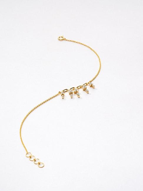 p.n.gadgil jewellers 14k gold dangling heart flexible fit diamond bracelets for women