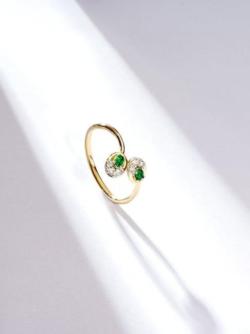 p.n.gadgil jewellers 14k gold dewdrop duo casual diamond rings for women