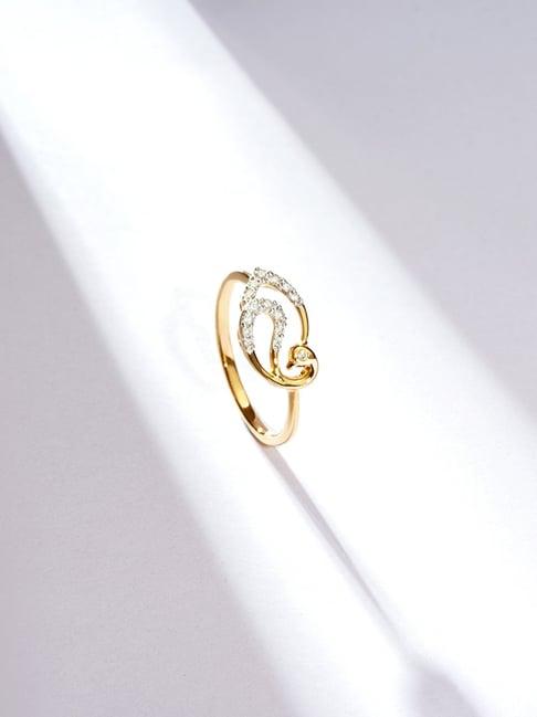 p.n.gadgil jewellers 14k gold peacock glory casual diamond rings for women