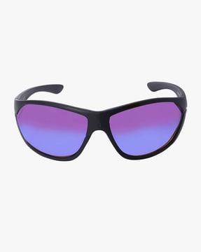 p411bu3v full-rim mirrored sporty sunglasses