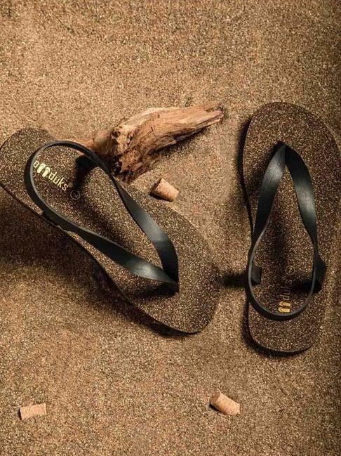 paaduks women's black sling back sandals