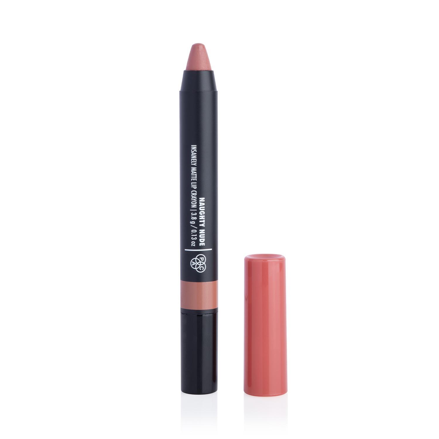 pac insanely matte lip crayon - naughty nude (3.8g)