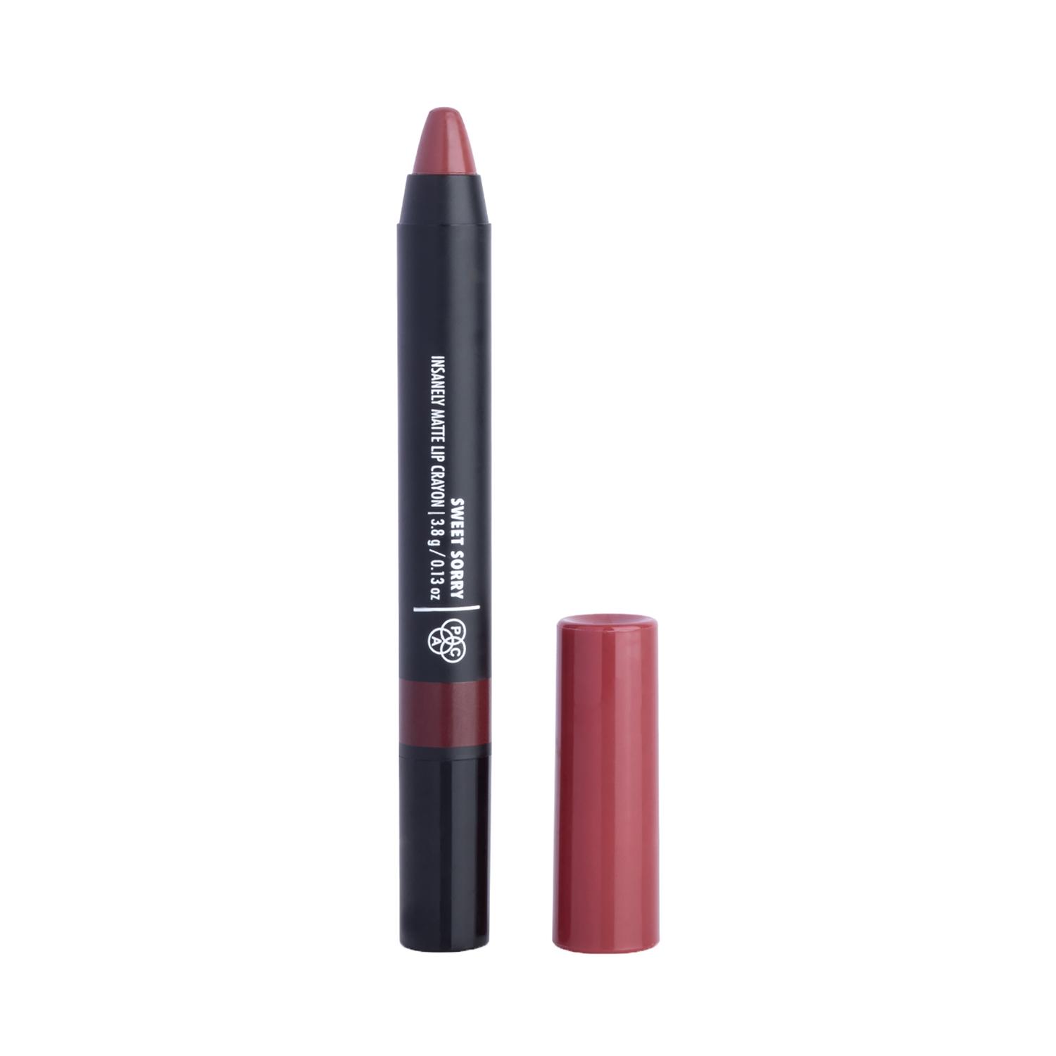 pac insanely matte lip crayon - sweet sorry (3.8g)