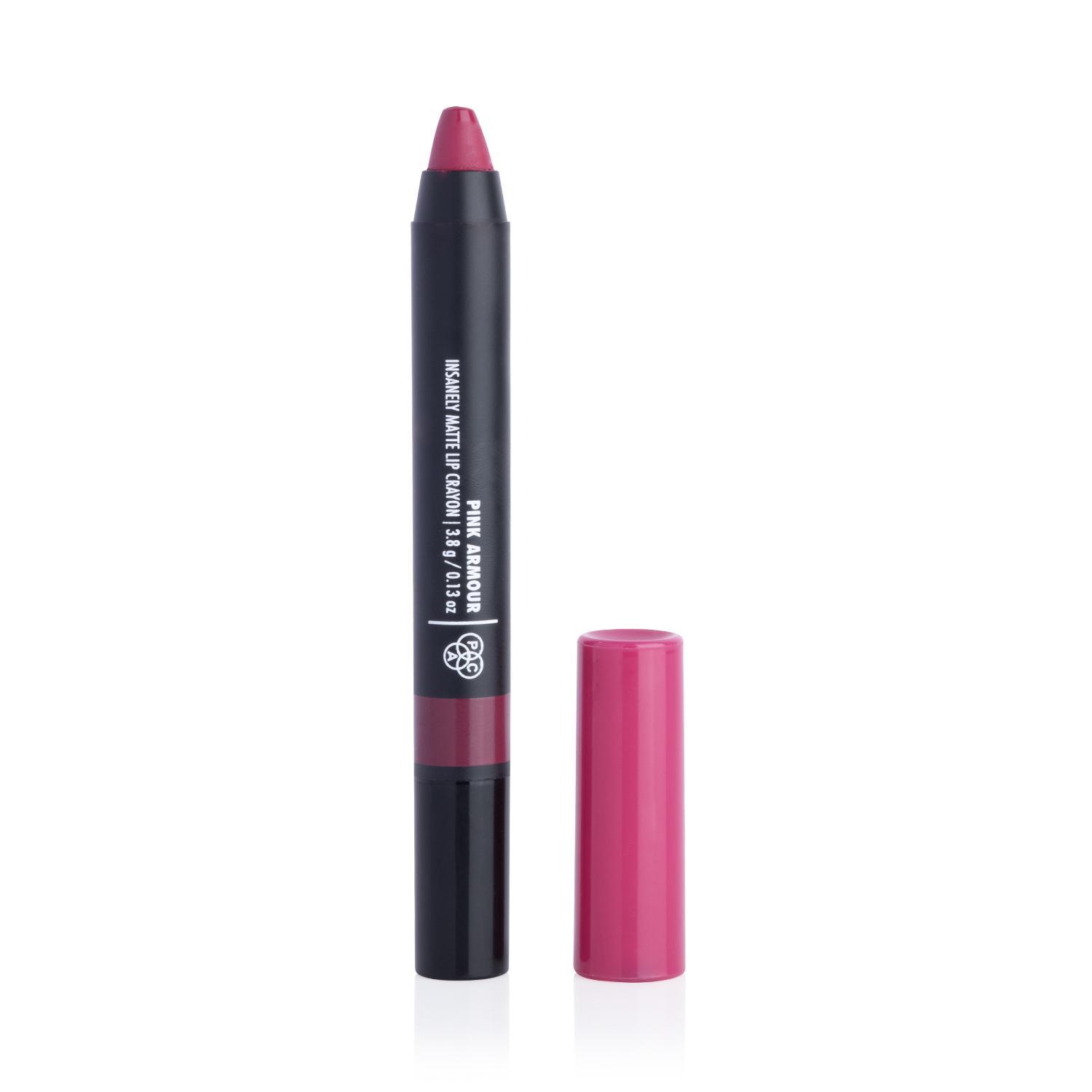 pac insanely matte lip crayon - pink armour (3.8g)