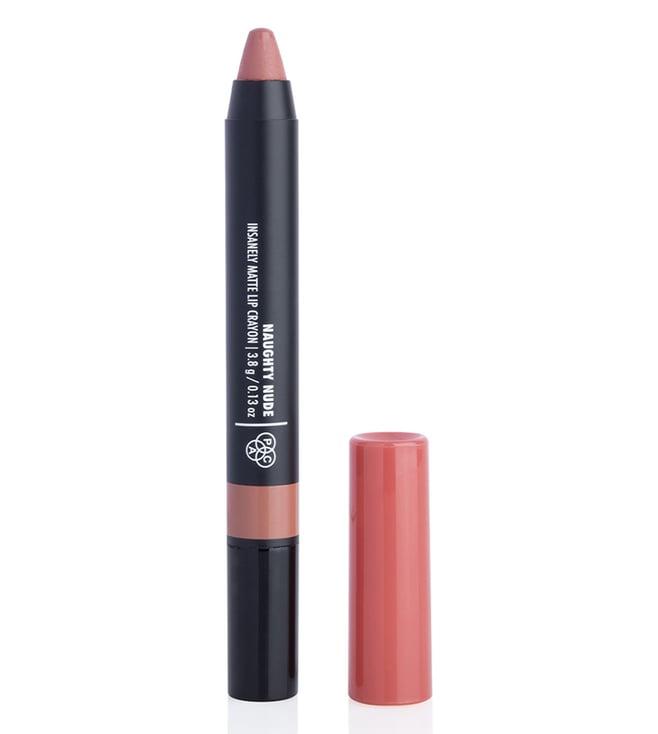 pac insanely matte lip crayon naughty nude - 3.8 gm