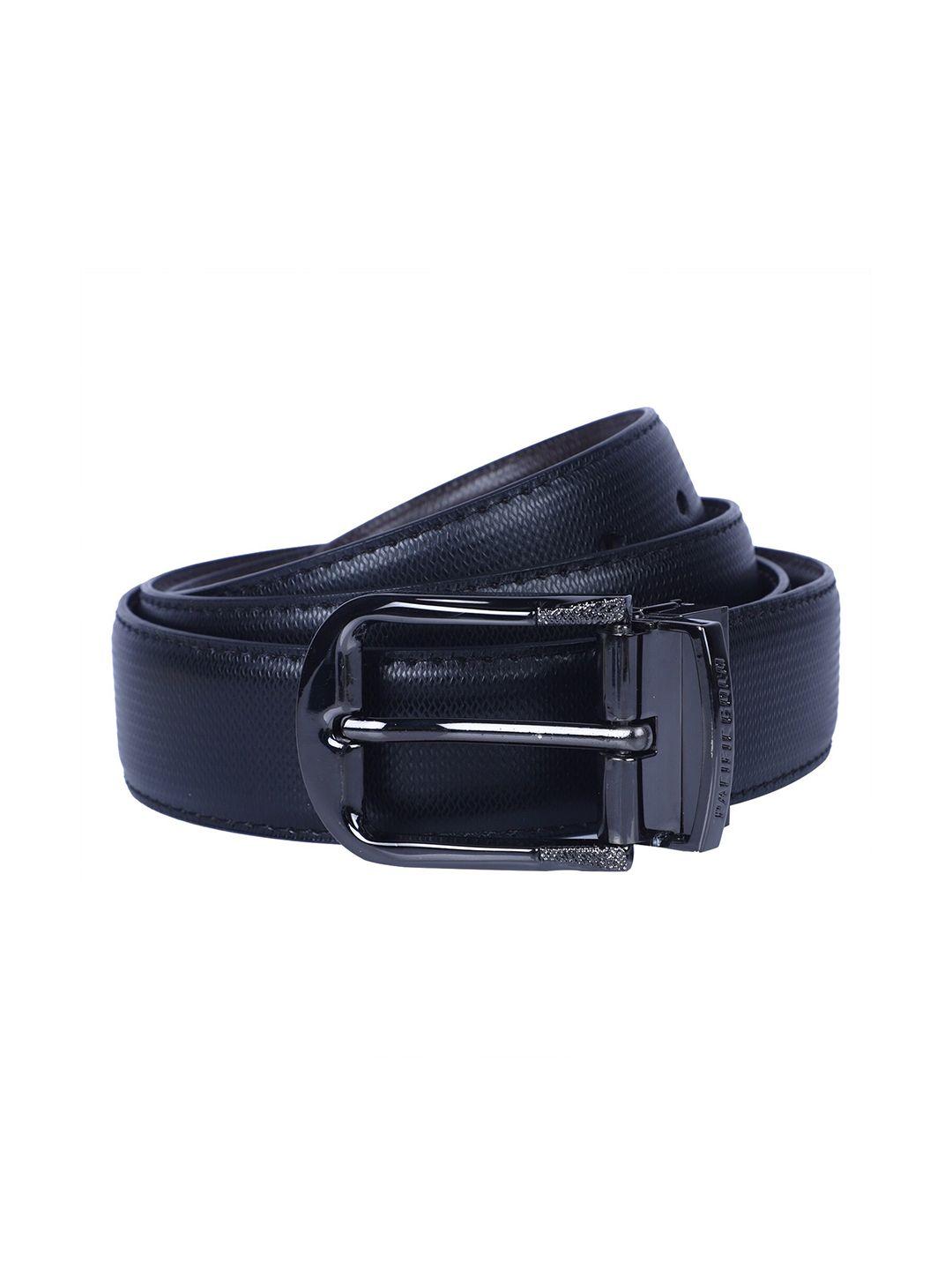 pacific gold men black reversible formal belt