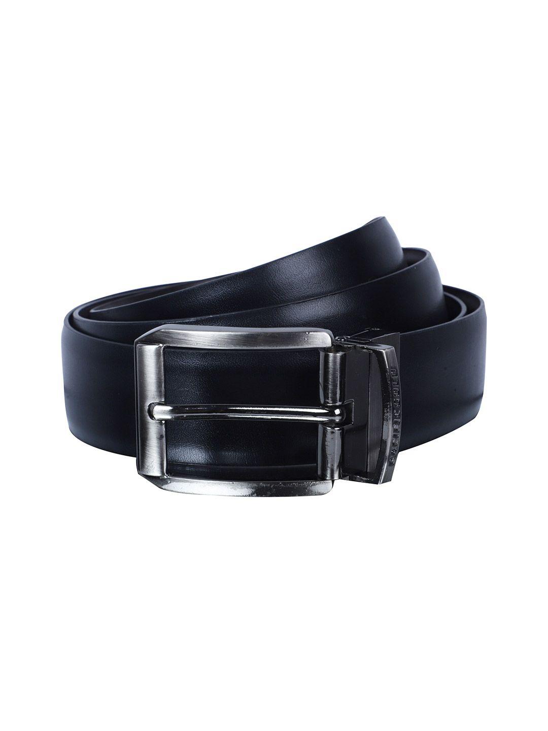 pacific gold men black reversible formal belt