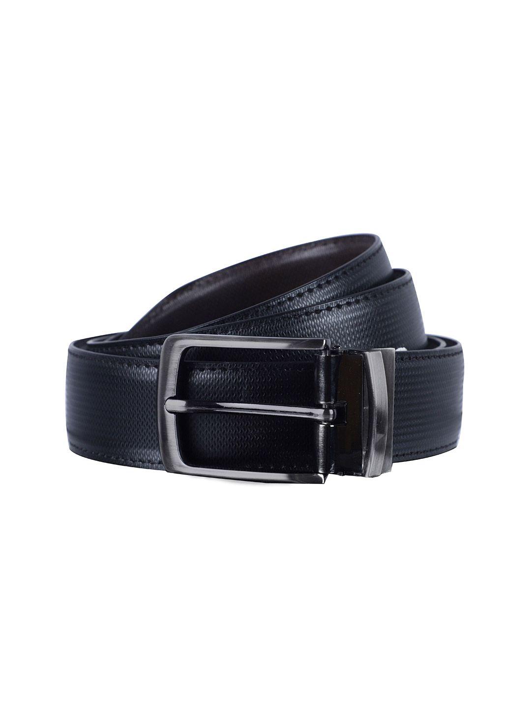 pacific gold men black reversible formal belt