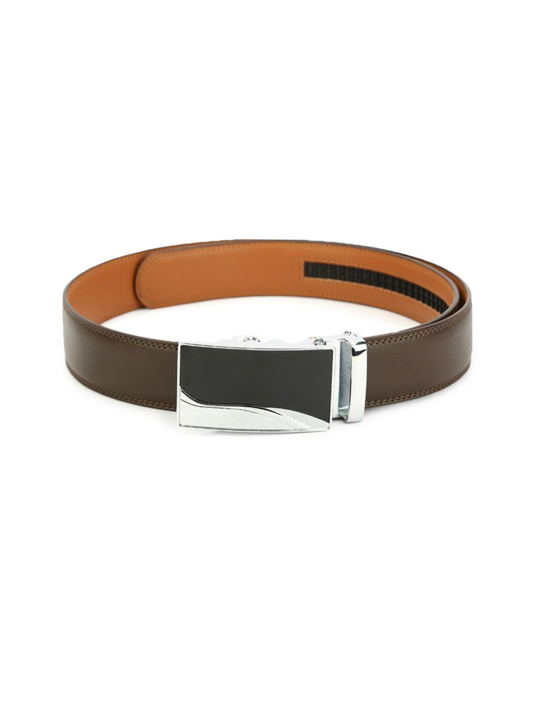 pacific gold men brown solid belt